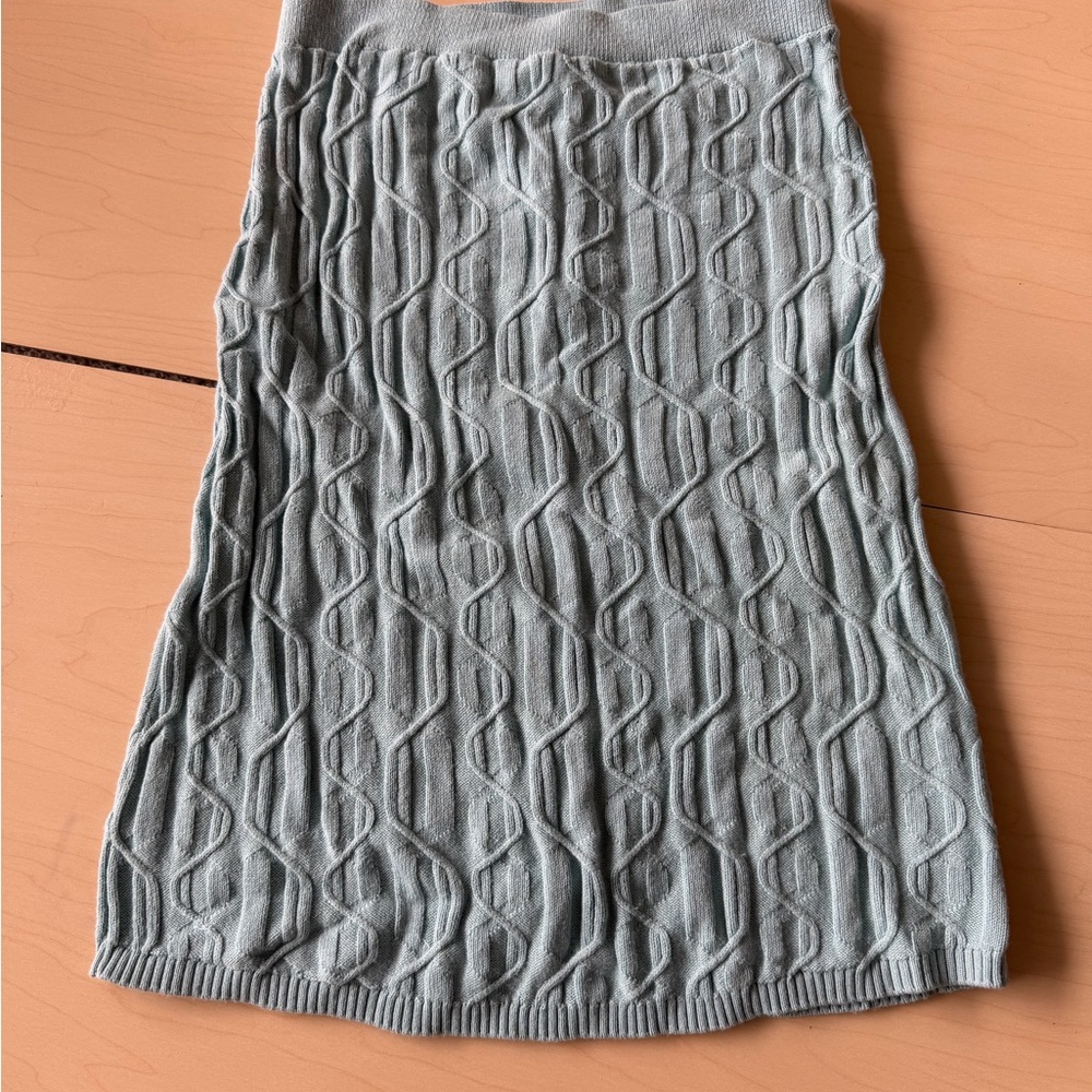 Blue Free People cable knit tube top